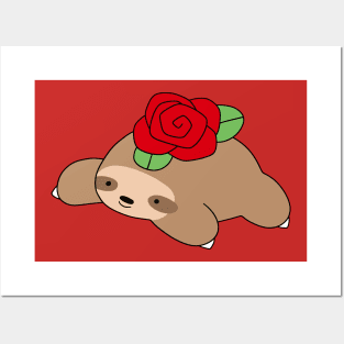 Rose Sloth Posters and Art